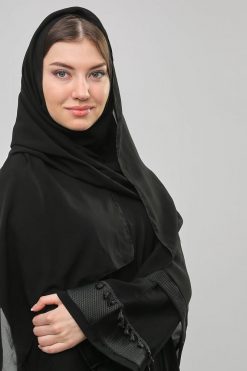 bsi01 aa001 bsi783 3 Mesh Embellished Abaya