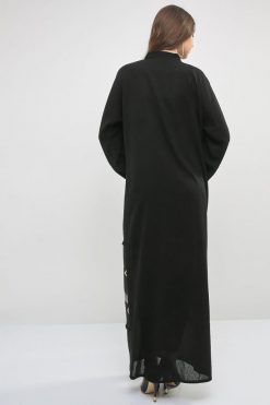 bsi01 aa001 bsi783 4 Mesh Embellished Abaya