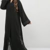 Mesh Embellished Abaya