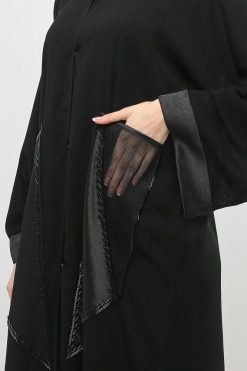 bsi01 aa001 bsi777 3 Mesh Embellished Abaya