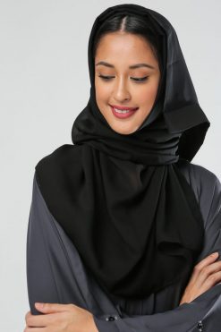 bsi01 aa001 bsi461 3 Beads Embellished Black Abaya