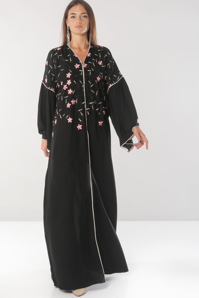 Floral Style Abaya Design Collection - Crayon