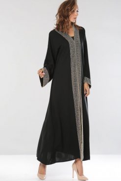 bsi01 aa001 bsi304 4 Pearls And Beads Embellished Abaya
