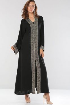 Pearls And Beads Embellished Abaya