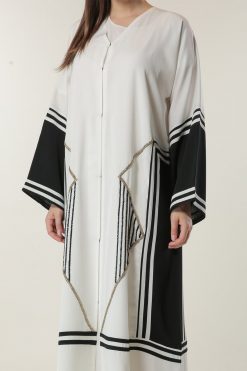 White Abaya Design 7 MOILAAQ2124 4 White Abaya Design