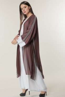 White & Brown  Abaya