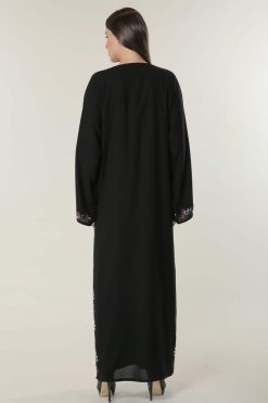 MOILAAQ2043 3 Embroidered Crepe Abaya