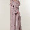 Pink Abaya with handwork