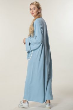 MOILAAQ2037 3 Blue Casual Abaya