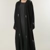 Black Abaya with embroidery Motifs