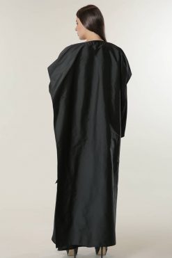 MOILAAQ2028 3 Black Overlay Abaya