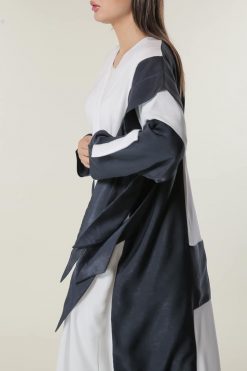 MOILAAQ2025 4 White Casual Abaya