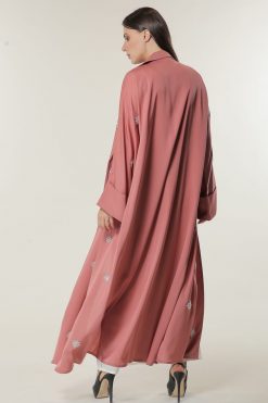 MOILAAQ2023 3 Pink Abaya With Pearls
