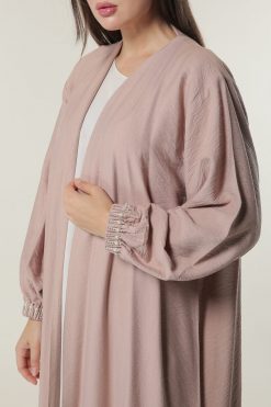 MOILAAQ2018 4 Pink Abaya with Beadwork