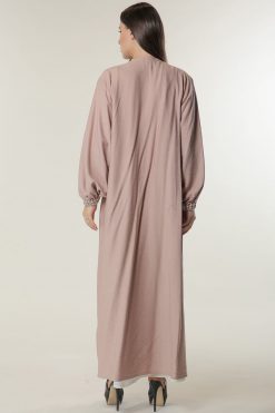 MOILAAQ2018 3 Pink Abaya with Beadwork
