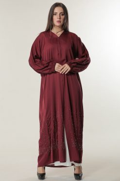 Maroon Abaya kaftan