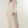 Peach Organza  Abaya