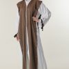Buttons White Abaya