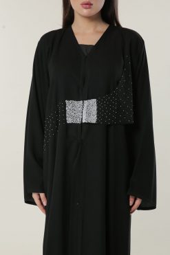 MOILAAQ2008 4 Black Abaya with Handwork