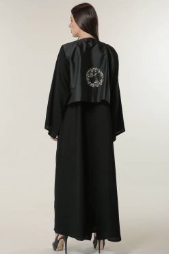 MOILAAQ2006 3 Spherical Black Abaya