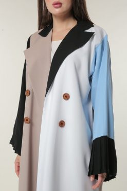 MOILAAQ2004 4 Trench-coat Style Abaya