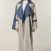 Denim Collar Beige Casual Abaya