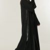 Black Abaya with  Twin Panels