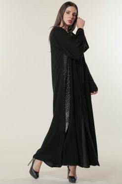 Black Abaya with  Twin Panels