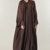 Brown open abaya