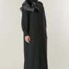 Black Princess Cut Abaya