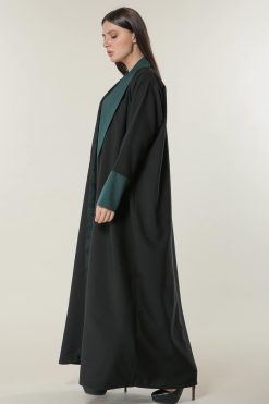 Black Abaya with Net Lace 7 MOILASR2116 3 Black Abaya with Net Lace