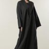 Black Abaya with Jaquard Panel