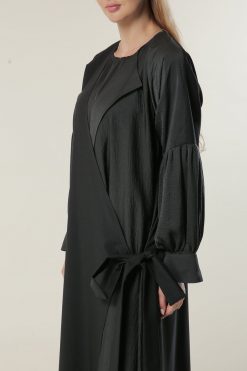 MOILASR2098 4 Black Wrap around Abaya
