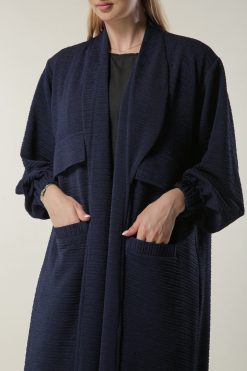 MOILASR2097 4 Navy Abaya with Pockets