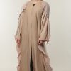 Ruffle Beige Abaya