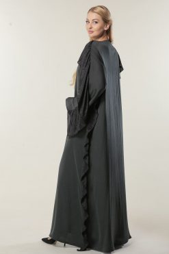 MOILASR2094 3 Ruffle Open Abaya