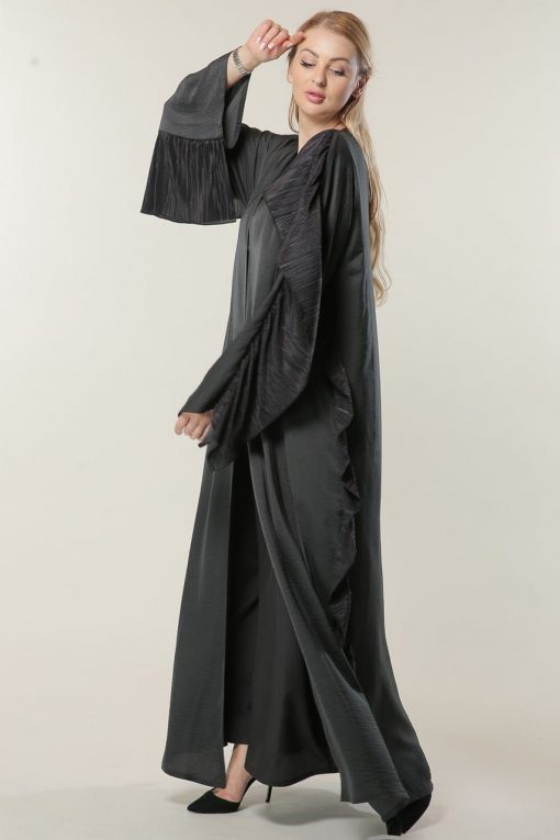 Ruffle Open Abaya