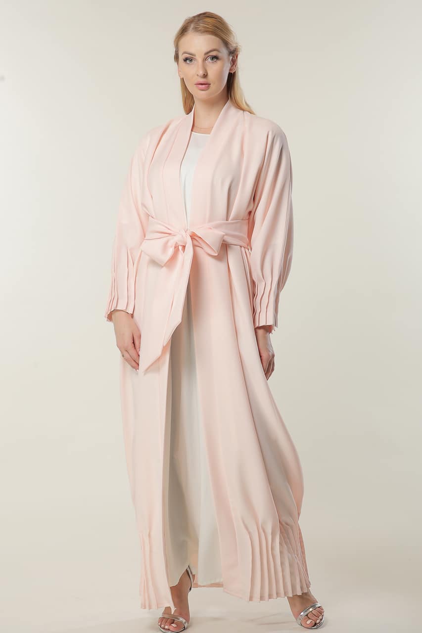 Peach Color Abaya - Heracloset Online