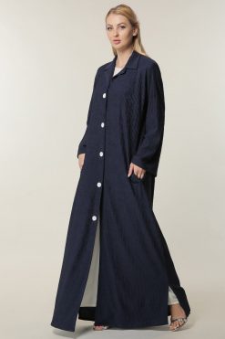 MOILASR2082 2 Navy Abaya with Pockets