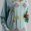 Blue Embroidered Jalabiya