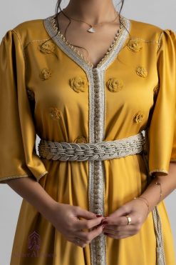 QAA 000006 3 Yellow Moroccan Kaftan