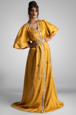 QAA 000006 2 Yellow Moroccan Kaftan