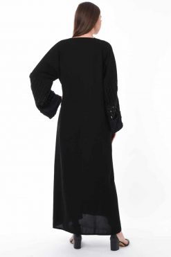 MOIS3136 4 Linen Classic Abaya