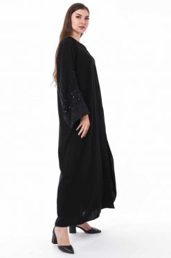 MOIS3136 2 Linen Classic Abaya