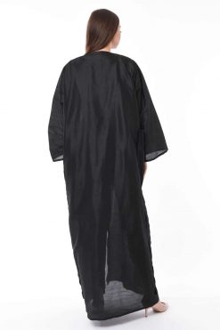 MOIS3125 4 Black Plain Abaya