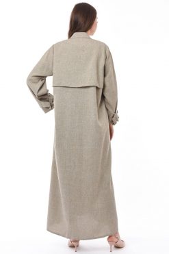 MOIS3124 4 Trench Coat Abaya