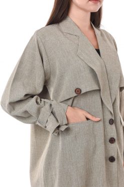 MOIS3124 3 Trench Coat Abaya