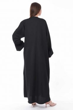 MOIS3117 4 Patchwork Black Abaya
