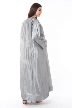 عباية رمادية قطعتين مع تنورة 12 MOIS3102 4 1 Grey two piece Abaya With Skirt