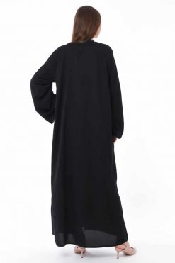Modern Black Abaya 7 MOIS3096 4 Modern Black Abaya